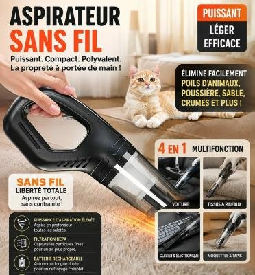 Aspirateur portatif chargeable